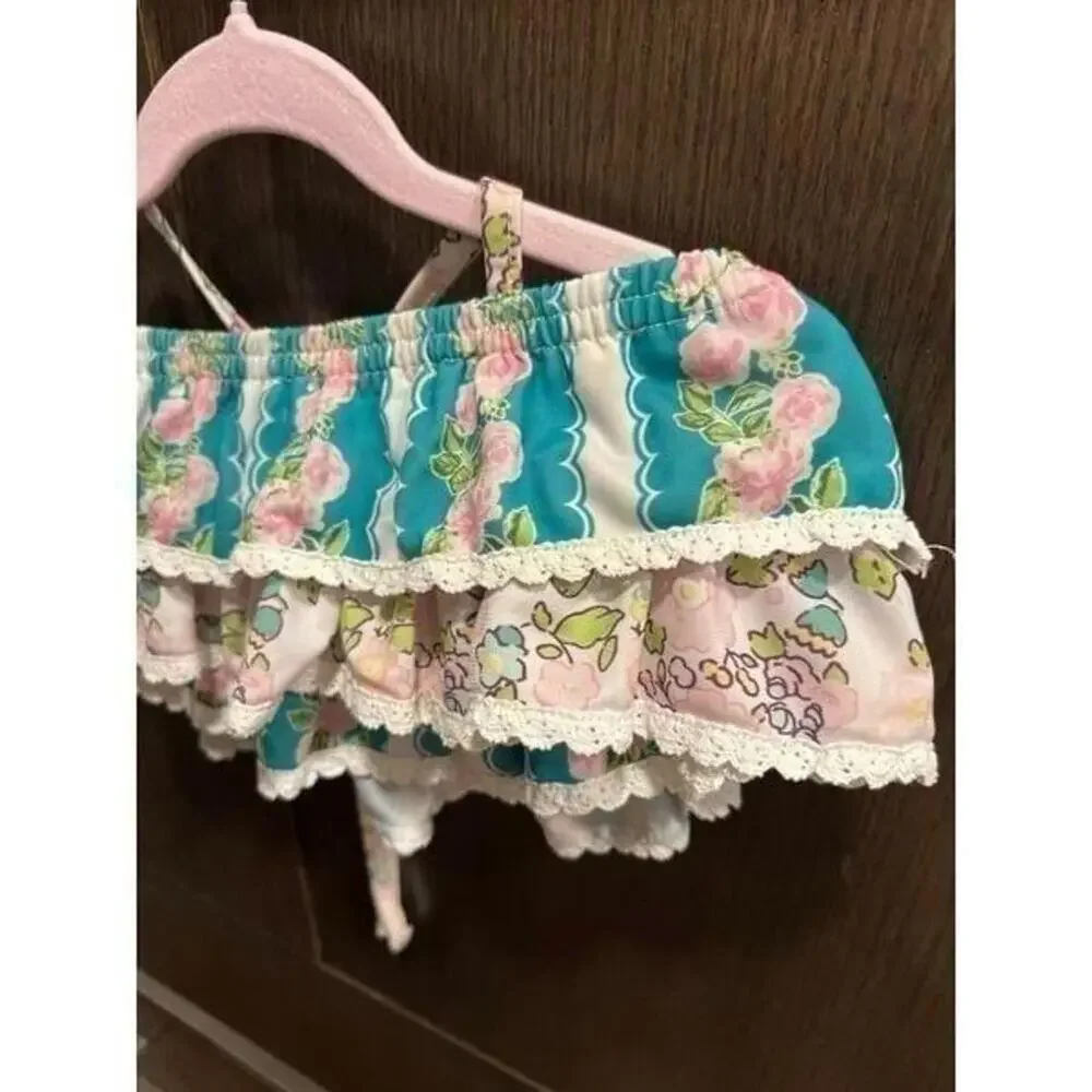 Vintage Sweet Honey Sweethoney Ruffle Bikini Swimsuit top size 5‎